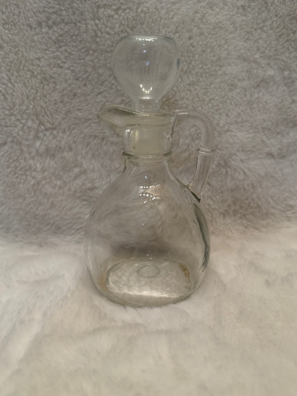 Clear Glass Cruet with Stopper - Classic Oil & Vinegar Bottle Anchor Hocking